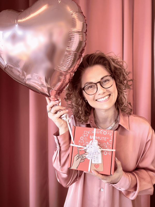 Mors dags ballon box med en Unmute
