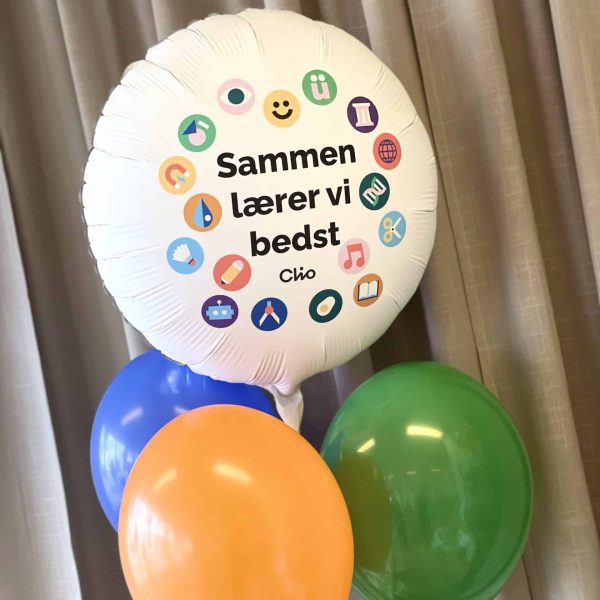 Ballon box med dit eget billede & tre balloner