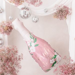 Rosa "bride to be" champagneflaske folie ballon