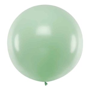 1 meter pastel grøn rund ballon