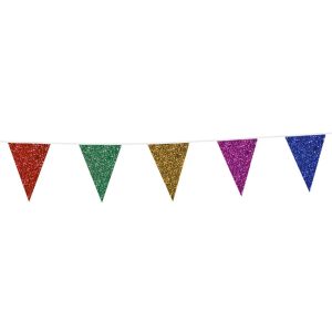 Regnbue glitter vimpel banner