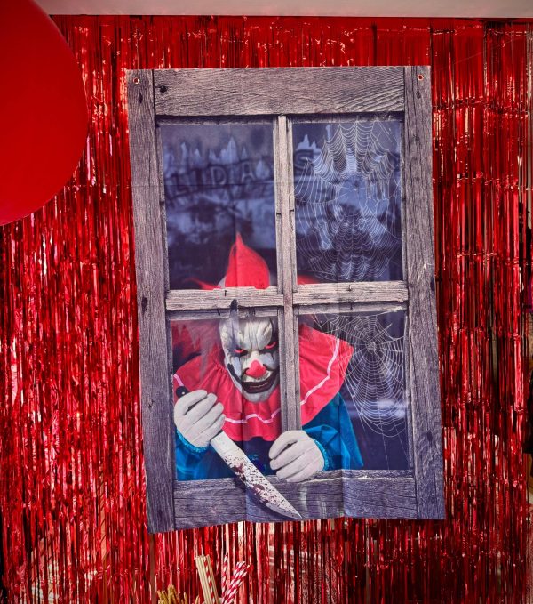 Klovn vinduesdekoration