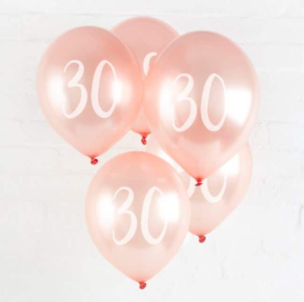 “30” rosegold ballon