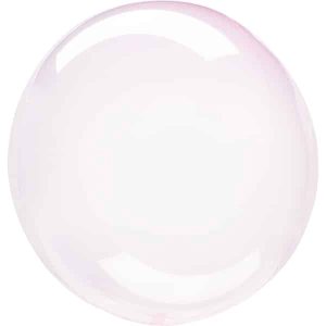 Transparent lys rosa rund ballon