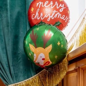 Rød “Merry Christmas” folie ballon