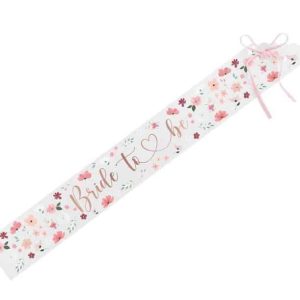 “Team bride” servietter m/blomster krans