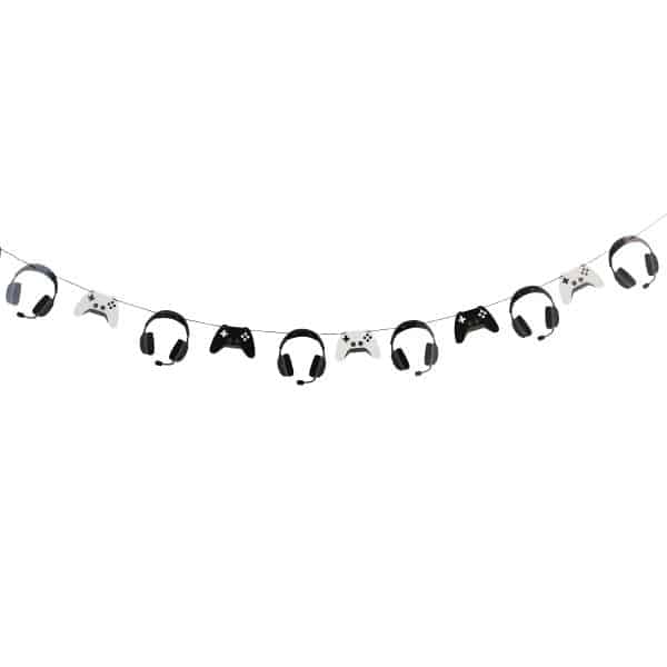 Gamer controller og headset guirlande