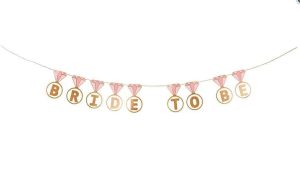 Rosa/rosegold banner “Bride to be”