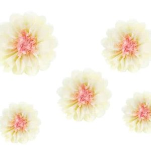 Creme/rosa blomster pompom
