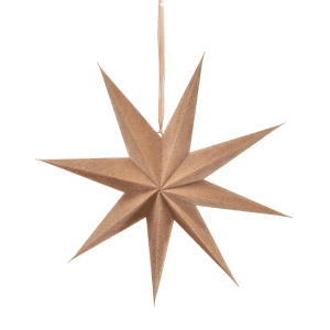 Beige julestjerne velour (MINI)