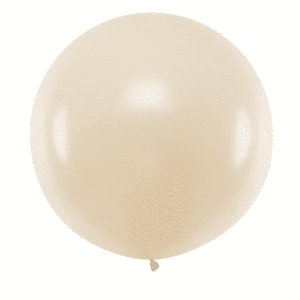 1 meter lys nougat rund ballon