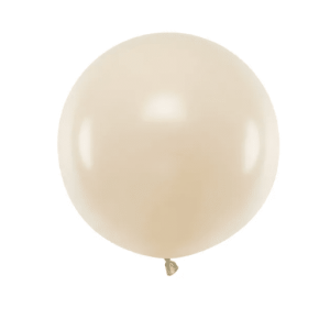 60 cm lys nougat rund ballon