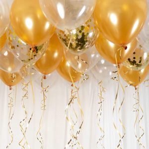 Guld/klar ballonloft sæt
