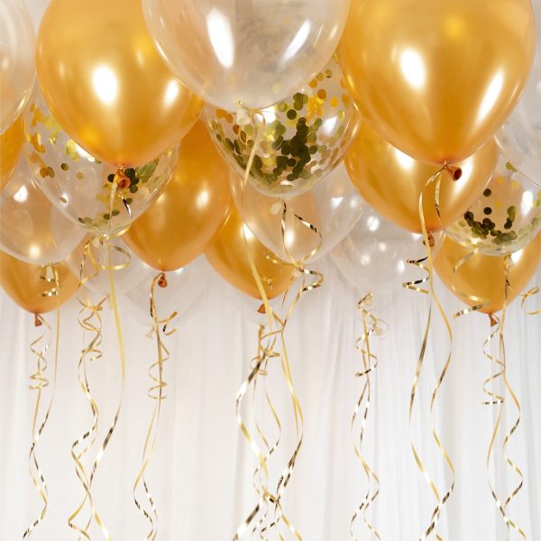 Guld/klar ballonloft sæt