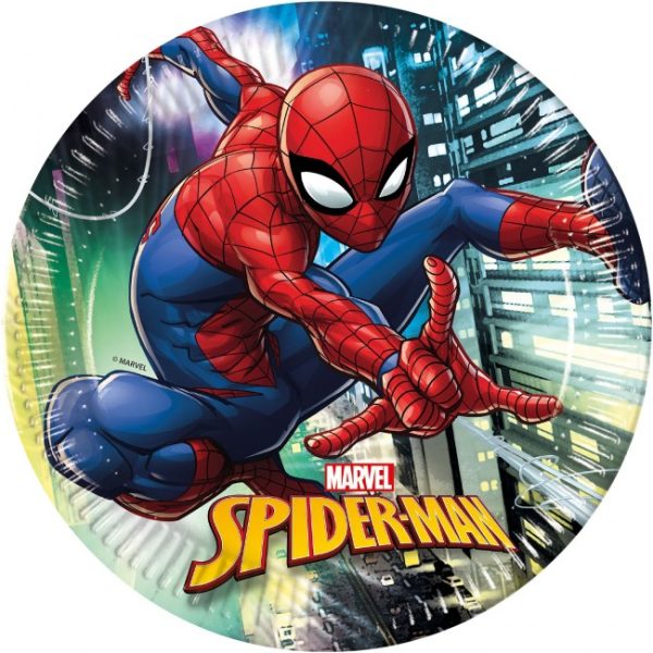 SpiderMan® Paptallerkener (stor)