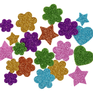 Mosgummifigurer med glimmer