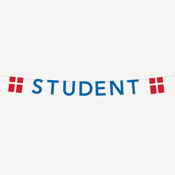 Blå “Student” guirlande