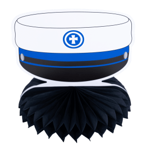 Blå guirlande “Tillykke med huen”