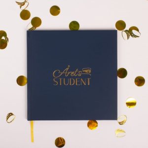 Blå hue serpentiner “tillykke student”