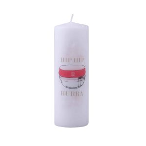 Rød hue serviet med “tillykke med hue”