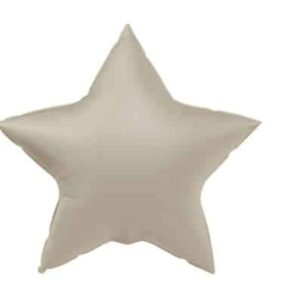 Mat lys nougat stjerne folie ballon