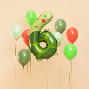 Skildpadde folie ballon tal 6