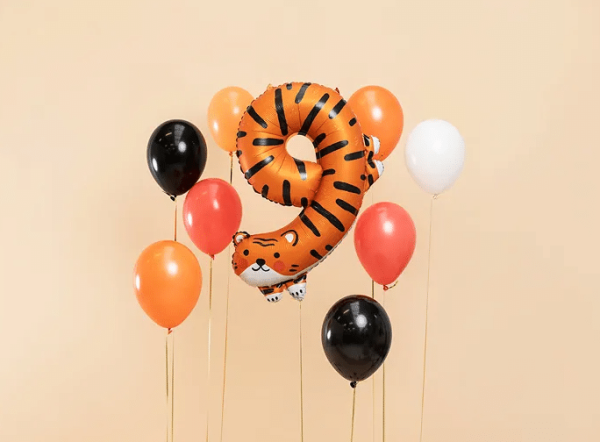 Tiger folie ballon tal 9
