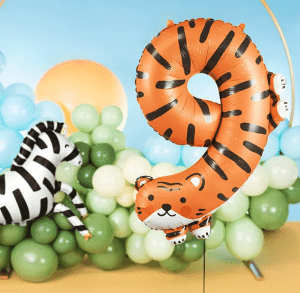 Tiger folie ballon tal 9