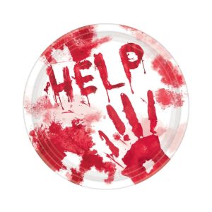 Blodig håndaftryk vinduesklistermærke