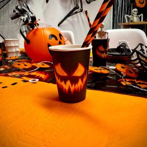 Uhyggelig græskar papkop