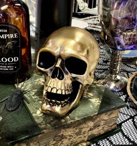 Guld kranie dekoration