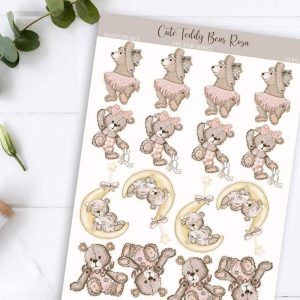 Lysebrød bamse klistermærker