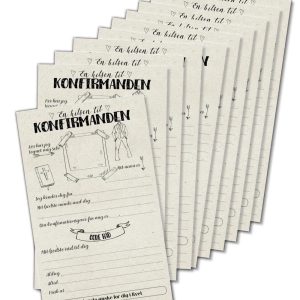 Konfirmation fingeraftryks plakat dreng sort