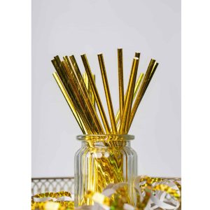 Guld gardin til baren