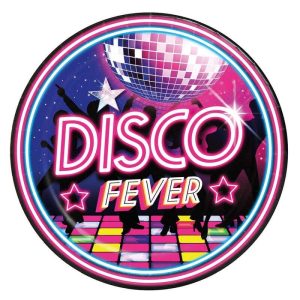 Hvid serviet m/diskokugle