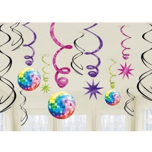 Hvid serviet m/diskokugle