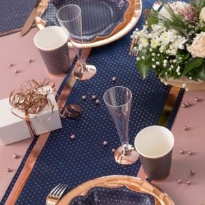 Hvid serviet m/diskokugle