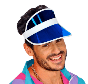 Blå 80’er solskærm Blå 80’er solskærm