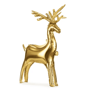 Guld stående rensdyr folie ballon (lille) Guld stående rensdyr folie ballon (lille)