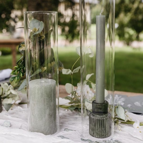 Oliven grøn lysestage