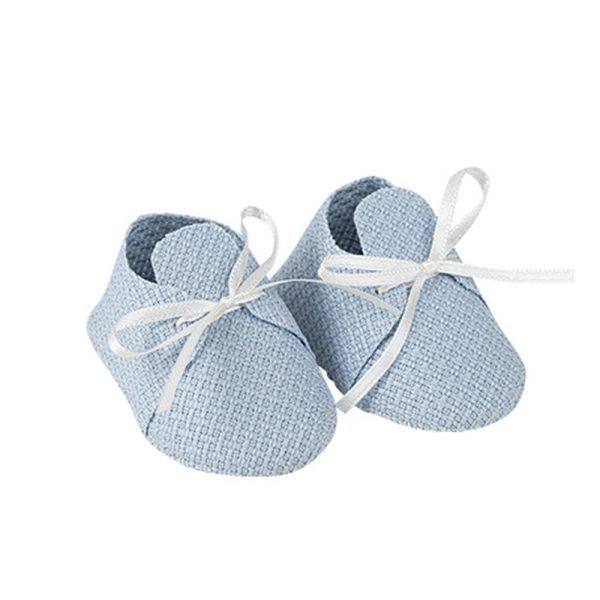 Lyseblå babysko m/sløjfe