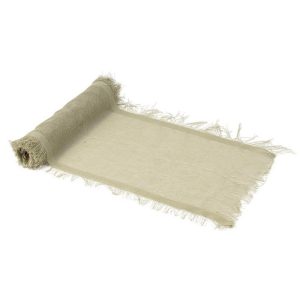 Oliven grøn hør bordløber