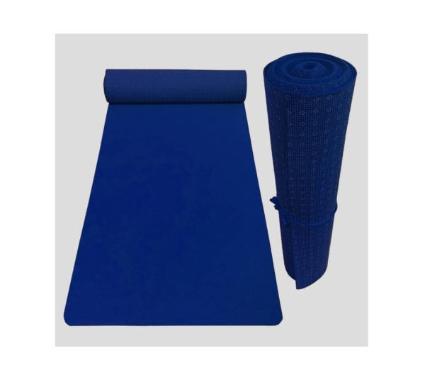 Mørkeblå løber til gulvet