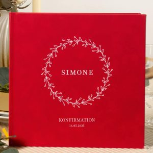 Gæstebog m/ Personlig Tekst konfi5 (flere farver)