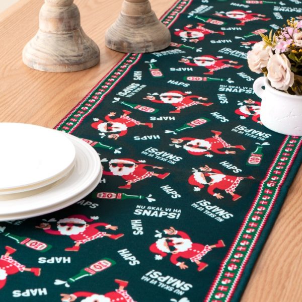 Mørkegrøn bordløber m/snaps