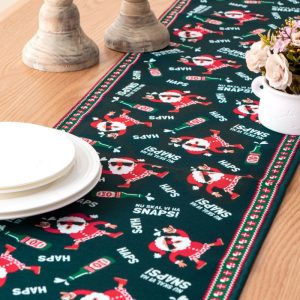 Mørkegrøn bordløber m/snaps