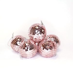 Rosegold diskokugle sæt