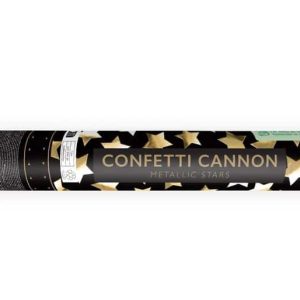 Konfettirør med stjerner 28 cm