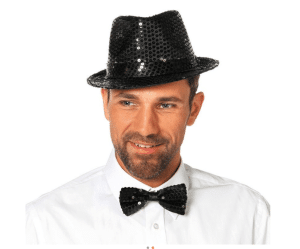 Sort butterfly med palietter