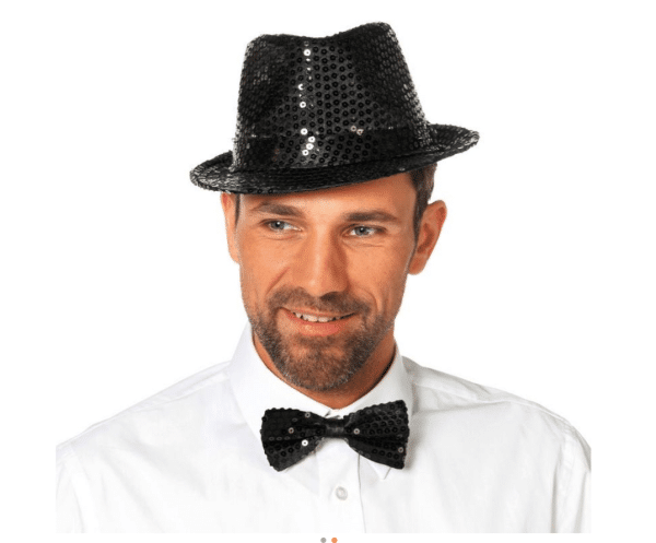 Sort butterfly med palietter